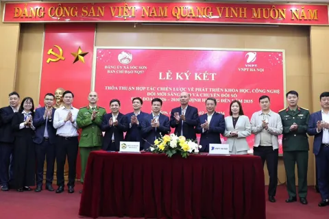 Xã Sóc Sơn ký kết thoả thuận hợp tác với VNPT Hà Nội về chuyển đổi số