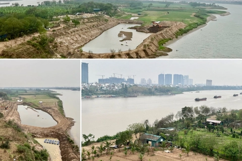 Hà Nội: vi phạm đê điều diễn biến phức tạp
