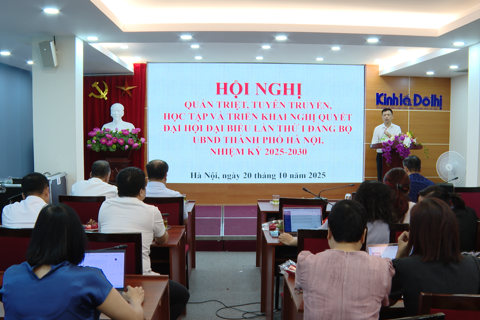 Báo Kinh tế & Đô thị tổ chức học tập, quán triệt Nghị quyết Đại hội Đảng bộ UBND TP Hà Nội lần thứ I