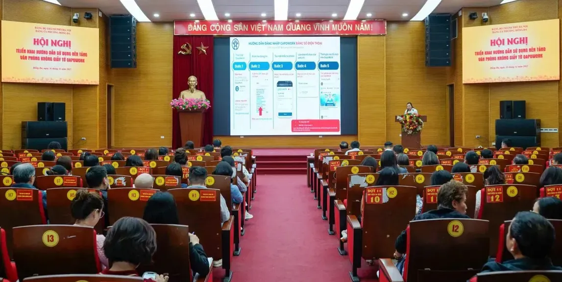 Phường Đống Đa triển khai nền tảng Văn phòng không giấy tờ
