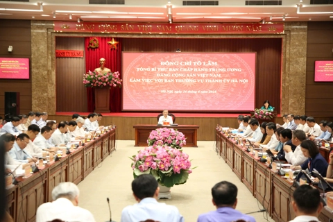 Tổng Bí thư Tô Lâm: Khơi dậy mạnh mẽ tiềm năng, lợi thế của Thủ đô, đề ra những đột phá chiến lược mới
