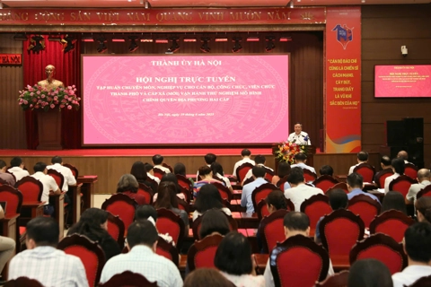Hơn 15.000 cán bộ, công chức, viên chức Thành phố Hà Nội tập huấn vận hành thử nghiệm chính quyền địa phương 2 cấp
