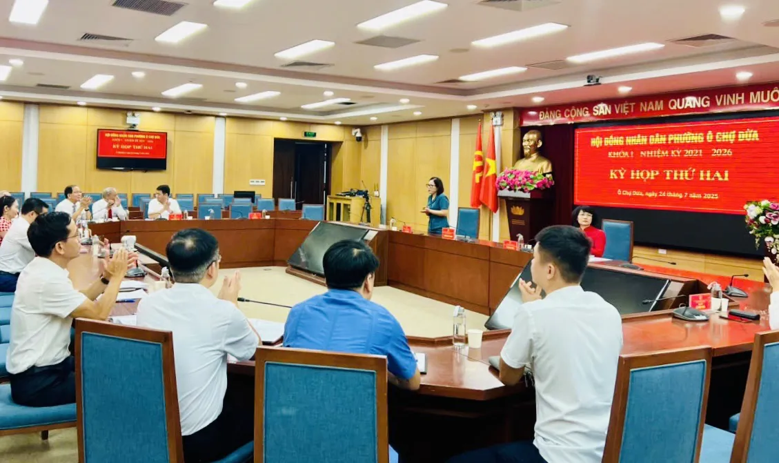 HĐND phường Ô Chợ Dừa thông qua nhiều nghị quyết phát triển kinh tế - xã hội 6 tháng cuối năm