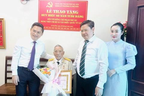 145 đảng viên phường Ô Chợ Dừa vinh dự được trao tặng Huy hiệu Đảng đợt 80 năm Quốc khánh 2/9
