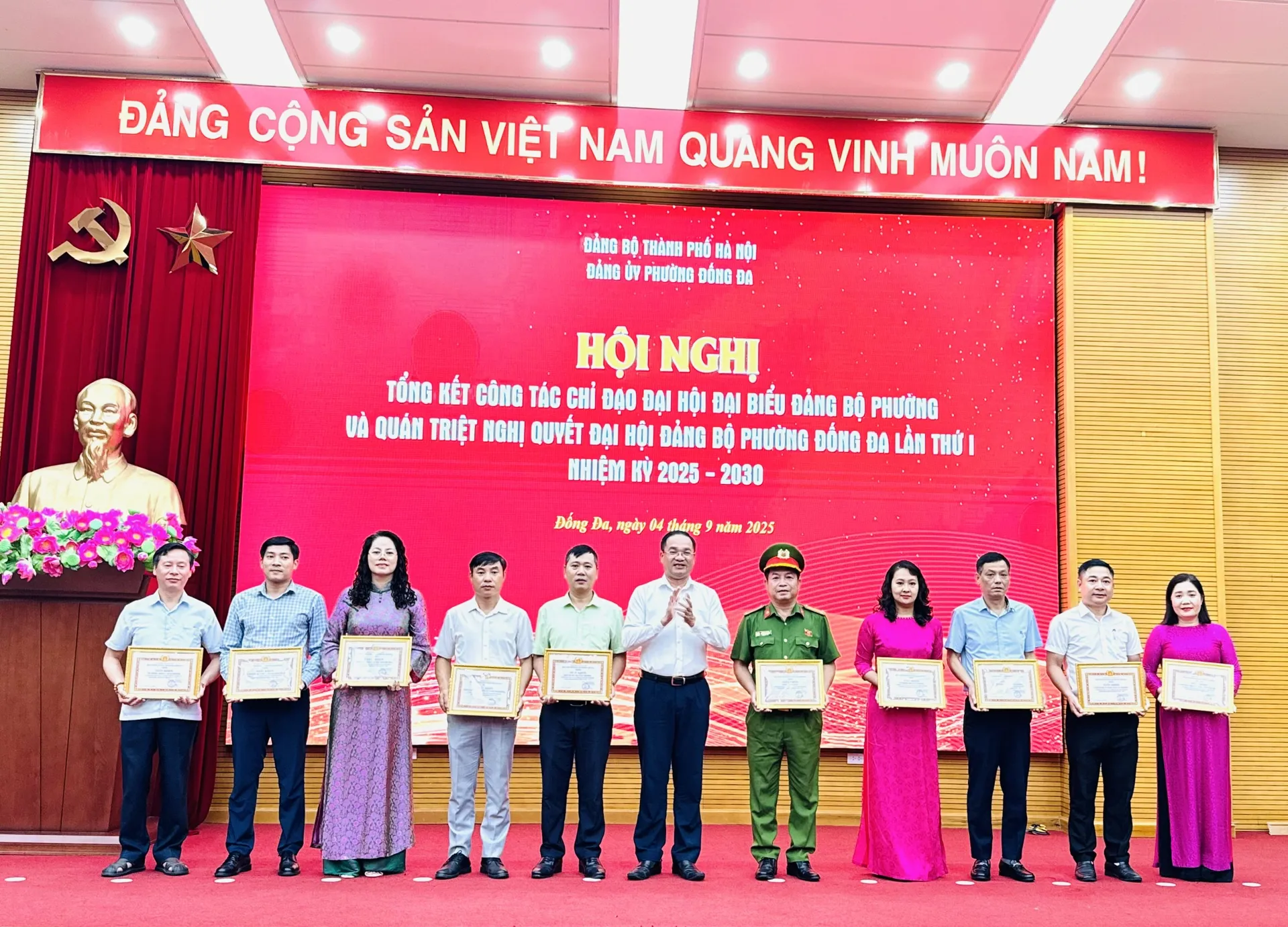 Phường Đống Đa tổng kết công tác chỉ đạo Đại hội Đảng bộ phường lần thứ I