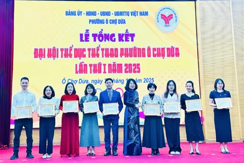 Phường Ô Chợ Dừa tổng kết Đại hội Thể dục Thể thao lần thứ I năm 2025