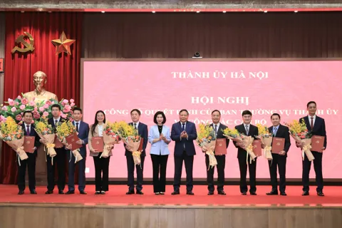 Công bố các quyết định của Ban Thường vụ Thành ủy Hà Nội về công tác cán bộ