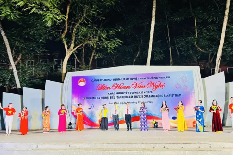 Phường Kim Liên tổ chức chương trình văn nghệ chào mừng năm mới 2026
