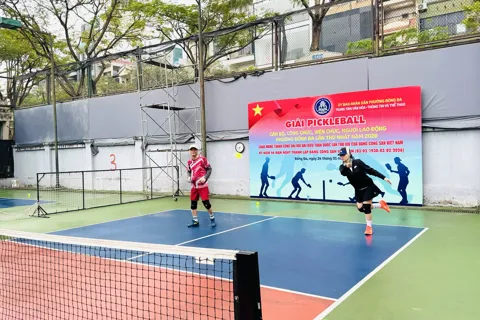 Phường Đống Đa khai mạc Giải Pickleball cán bộ, công chức, viên chức lần thứ I
