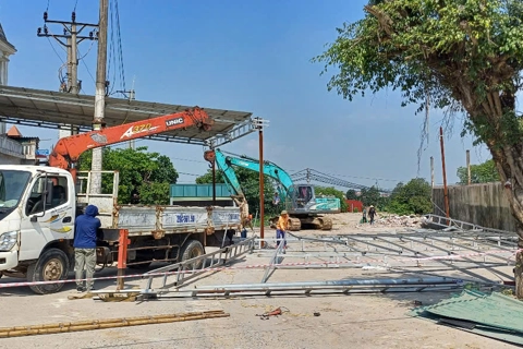 Huyện Phú Xuyên sẽ cưỡng chế thu hồi những thửa đất cuối cùng để thi công đường trục phía Nam
