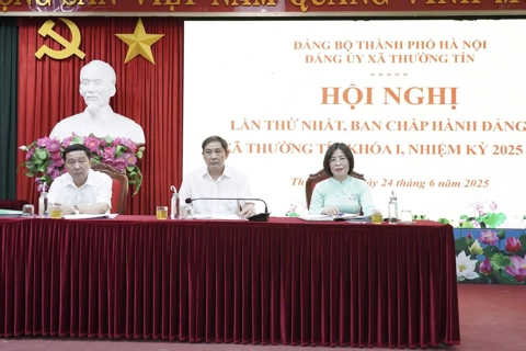 Xã Thường Tín mới vận hành thử nghiệm hoạt động Đảng ủy, HĐND, UBND xã

