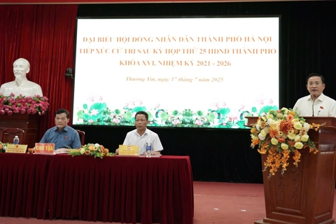 Tổ Đại biểu HĐND TP Hà Nội tiếp xúc cử tri 4 xã phía Nam