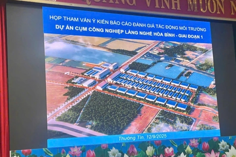 Triển khai lấy ý kiến tham vấn báo cáo đánh giá tác động môi trường dự án CCN làng nghề Hoà Bình
