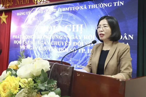 Xã Thường Tín phát động “Ngày hội toàn dân học tập số, Ngày chuyển đổi số Quốc gia và Ngày chuyển đổi số TP Hà Nội”
