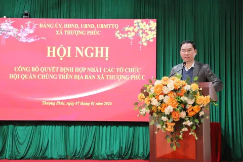 Xã Thượng Phúc công bố Quyết định hợp nhất các Hội Quần chúng trên địa bàn