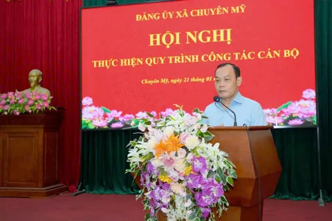 Đảng ủy xã Chuyên Mỹ tổ chức thực hiện quy trình công tác cán bộ chủ chốt