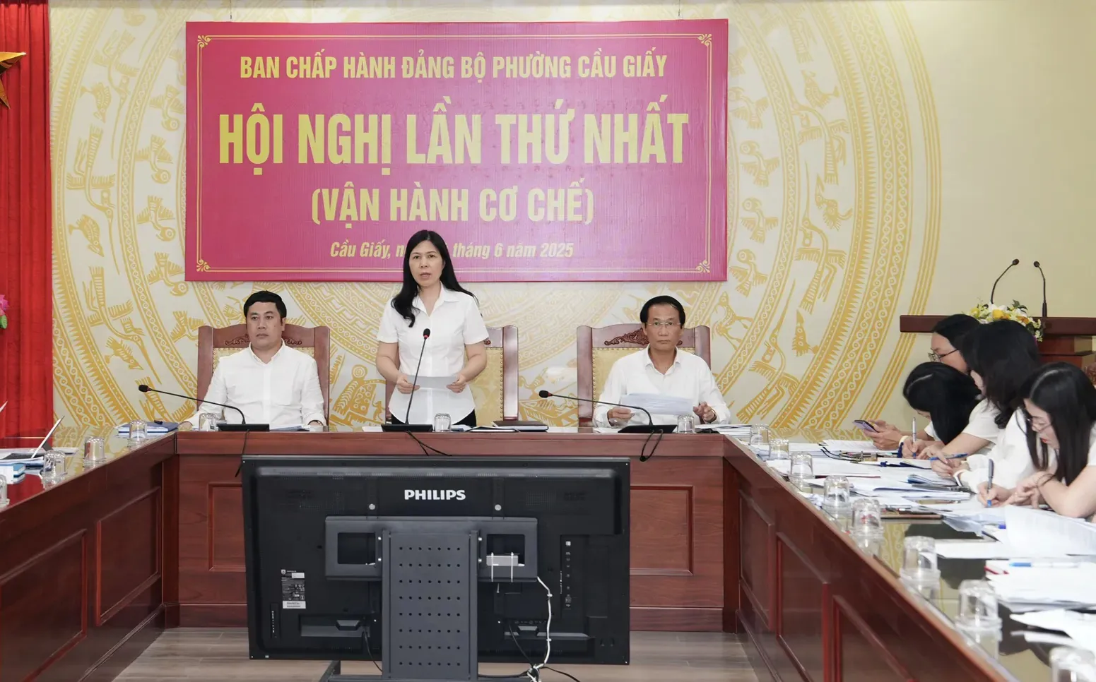 Phường Cầu Giấy vận hành thử nghiệm cơ chế họp Ban Chấp hành