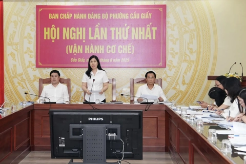 Phường Cầu Giấy vận hành thử nghiệm cơ chế họp Ban Chấp hành
