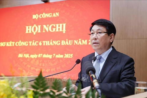 Chủ tịch nước Lương Cường dự Hội nghị sơ kết công tác 6 tháng của Bộ Công an