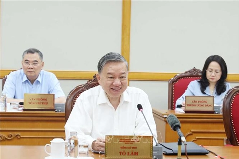 Tổng Bí thư Tô Lâm chủ trì cuộc họp cho ý kiến về tiến độ sắp xếp tổ chức bộ máy và đơn vị hành chính các cấp