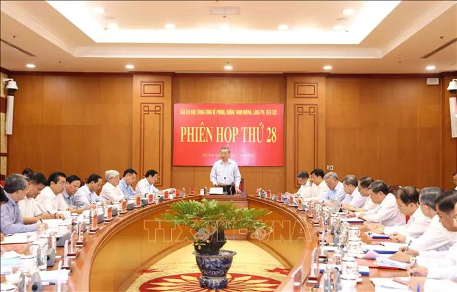 Tổng Bí thư chủ trì Phiên họp về phòng, chống tham nhũng, lãng phí, tiêu cực