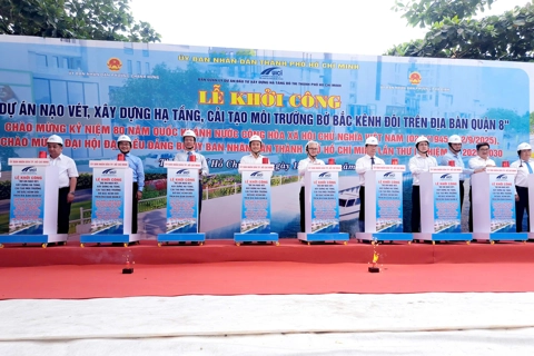 TP Hồ Chí Minh khởi công dự án bờ Bắc kênh Đôi hơn 7.300 tỷ đồng 