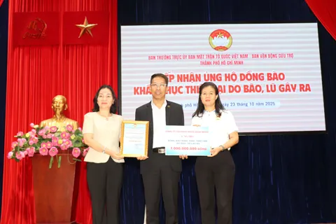 TP Hồ Chí Minh tiếp nhận hơn 150 tỷ đồng của tổ chức, cá nhân hỗ trợ đồng bào bị bão, lũ
