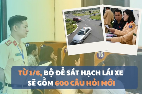 Từ 1/6, bộ đề sát hạch lái xe sẽ gồm 600 câu hỏi mới