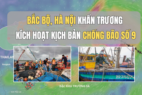 Bắc Bộ, Hà Nội khẩn trương kích hoạt kịch bản chống bão số 9