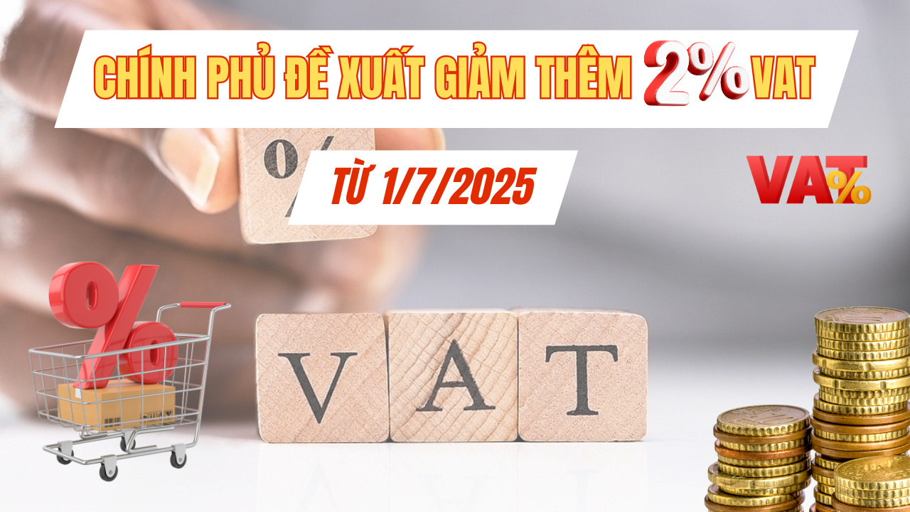 Chính phủ đề xuất giảm thêm 2% VAT từ 1/7/2025
