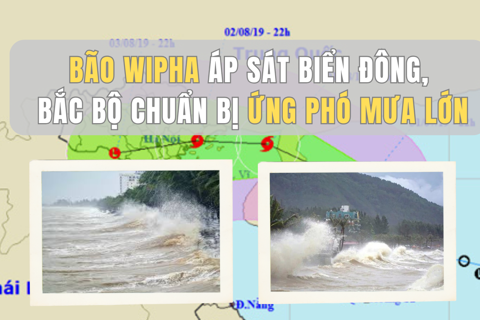 Bão Wipha áp sát Biển Đông, Bắc Bộ chuẩn bị ứng phó mưa lớn