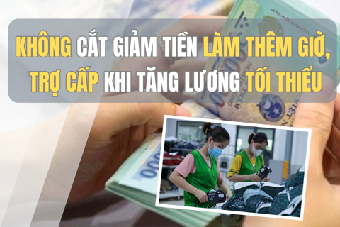 Không cắt giảm tiền làm thêm giờ, trợ cấp khi tăng lương tối thiểu