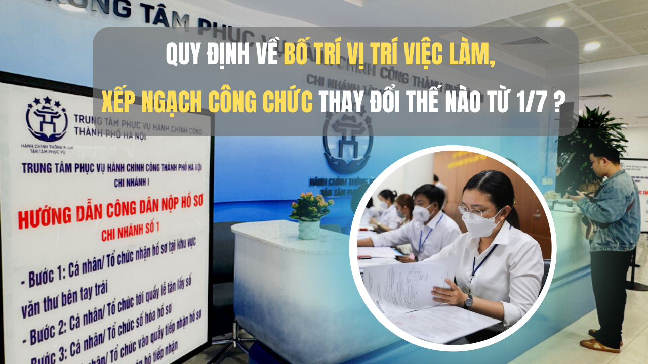 Quy định về bố trí vị trí việc làm, xếp ngạch công chức thay đổi thế nào từ 1/7?