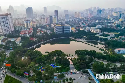 Toàn cảnh công viên Nghĩa Đô khoác "áo mới" sẵn sàng mở cửa dịp Tết 2026