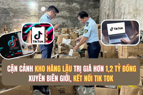 Cận cảnh kho hàng lậu trị giá hơn 1,2 tỷ đồng xuyên biên giới, kết nối Tik Tok