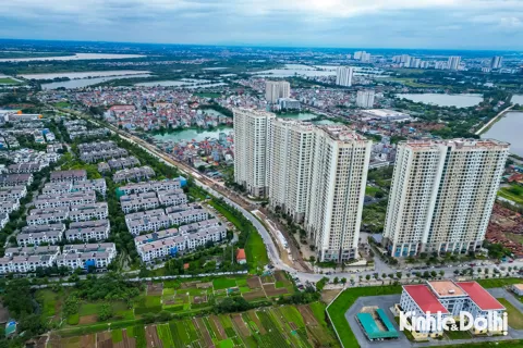 Toàn cảnh tuyến đường nối liền Vành đai 2,5 và Vành đai 3 đang dần hoàn thiện