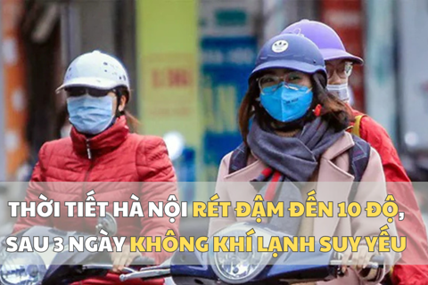 Thời tiết Hà Nội rét đậm đến 10 độ, sau 3 ngày không khí lạnh suy yếu