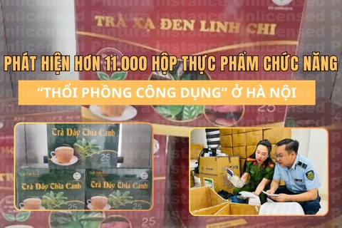 Phát hiện hơn 11.000 hộp thực phẩm chức năng “thổi phồng công dụng” ở Hà Nội
