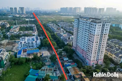 Toàn cảnh tuyến đường 70 đoạn qua Tây Mỗ - Xuân Phương - Sơn Đồng đang nâng cấp, mở rộng