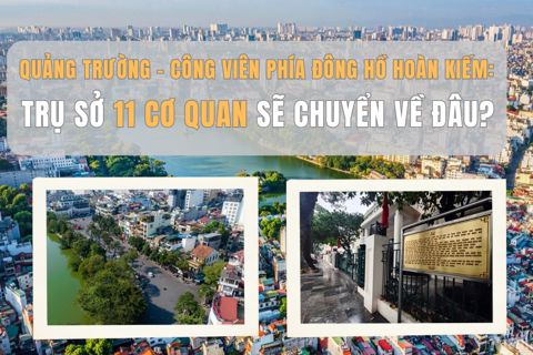 Quảng trường - công viên phía Đông hồ Hoàn Kiếm: trụ sở 11 cơ quan sẽ chuyển về đâu?
