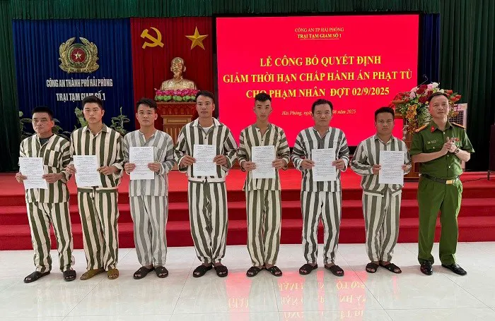 Hải Phòng: 22 phạm nhân được đặc xá đợt 2/9