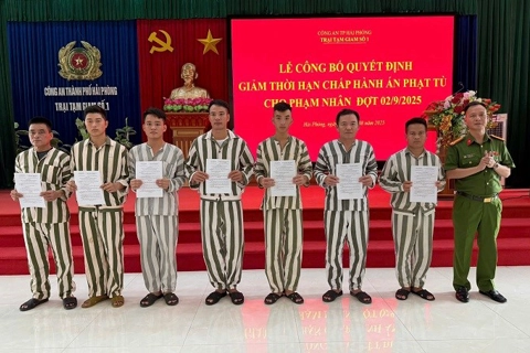 Hải Phòng: 22 phạm nhân được đặc xá đợt 2/9