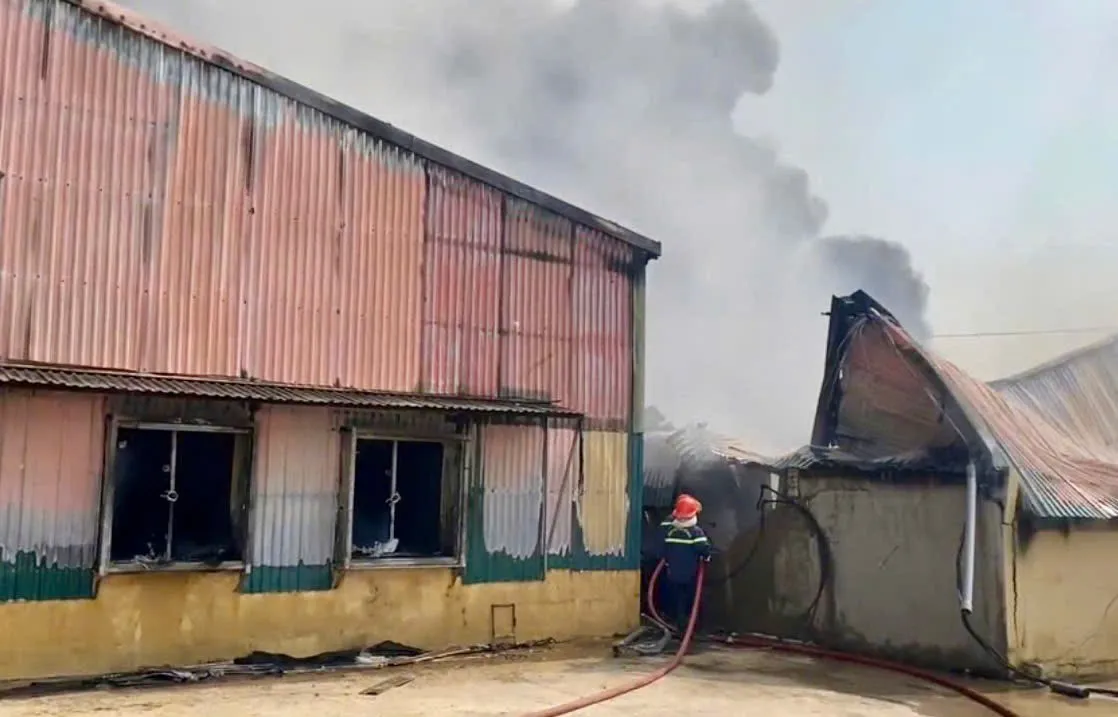 Cháy xưởng lao động dạy nghề tại Trại giam Quảng Ninh