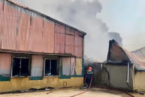 Cháy xưởng lao động dạy nghề tại Trại giam Quảng Ninh