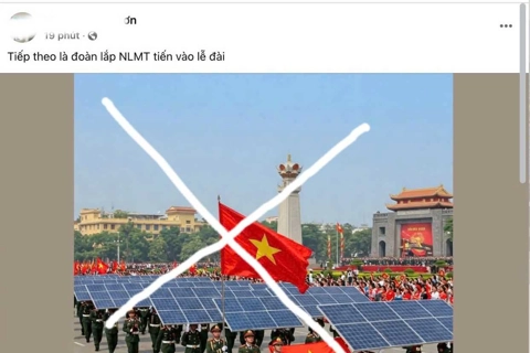 Xử lý đối tượng đăng tải thông tin xuyên tạc, sai sự thật liên quan đến lễ diễu binh