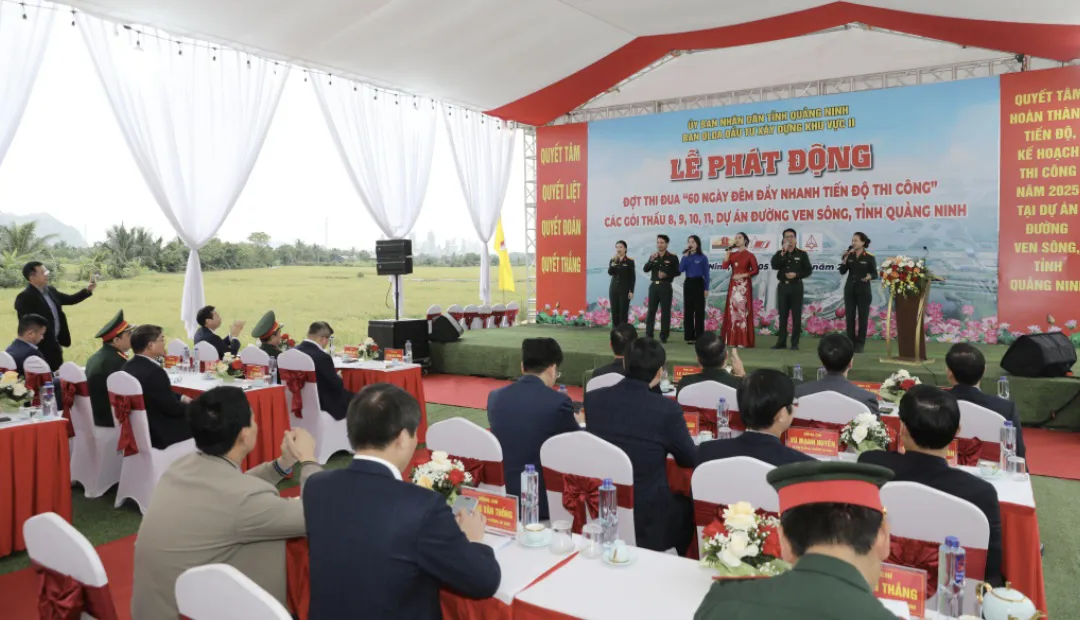 Quảng Ninh phát động thi đua 60 ngày đêm đẩy nhanh dự án đường ven sông