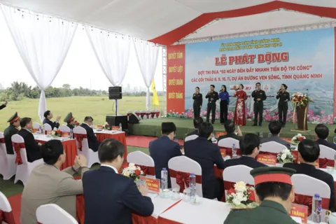 Quảng Ninh phát động thi đua 60 ngày đêm đẩy nhanh dự án đường ven sông