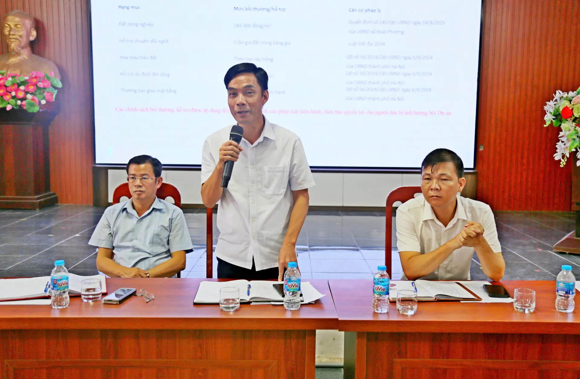 Xã Đoài Phương tháo gỡ vướng mắc tại dự án Cụm Công nghiệp Sơn Đông