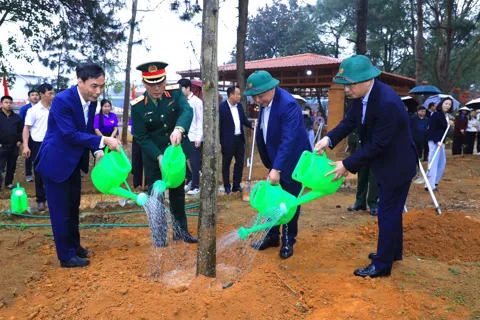 Xã Đoài Phương phát động Tết trồng cây