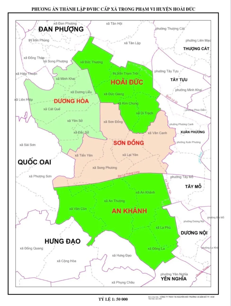 Trụ sở 4 xã mới ở Hoài Đức
